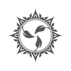 Silhouette of an abstract tree. Abstract plant.