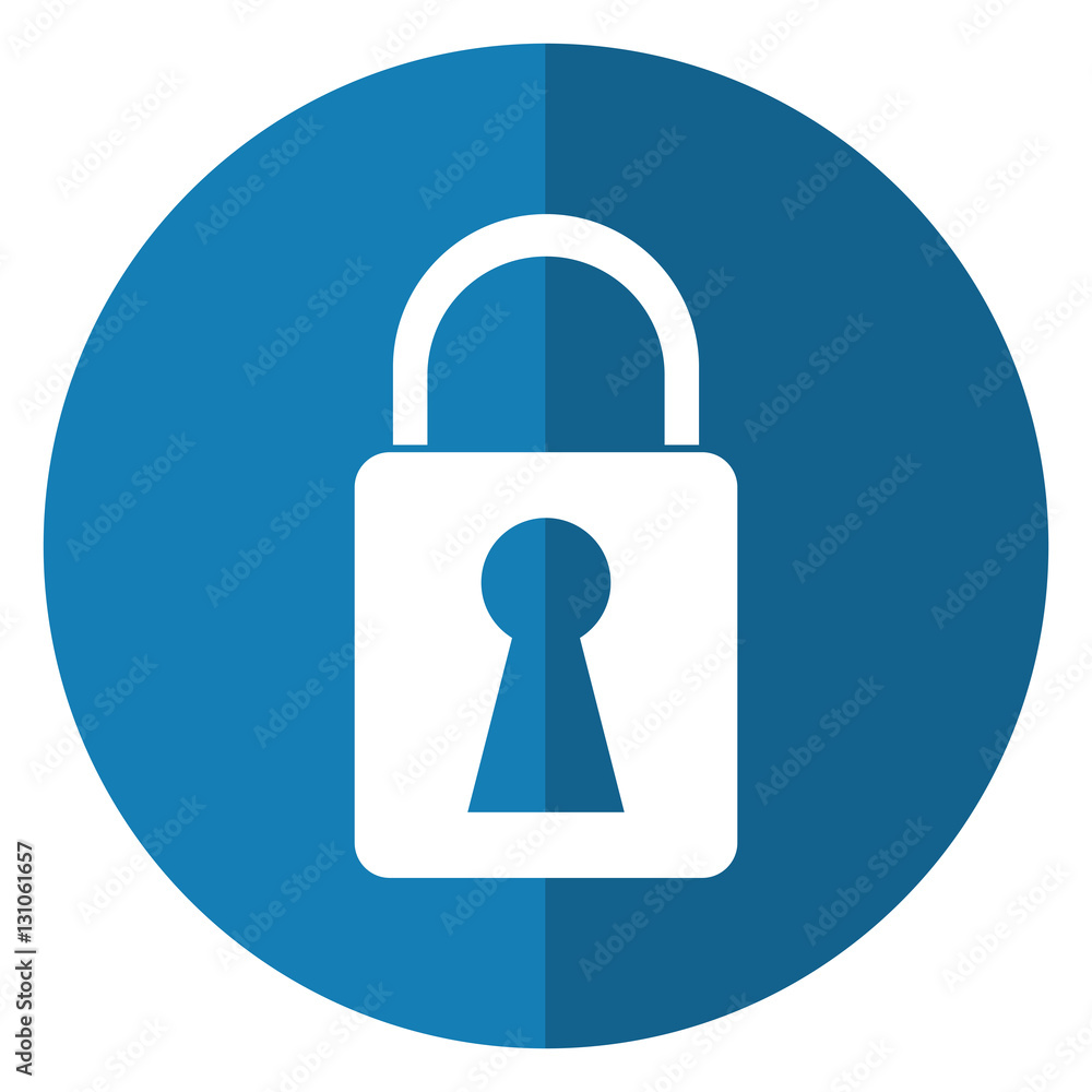 Canvas Prints padlock lock secure digital shadow blue circle vector illustration eps 10