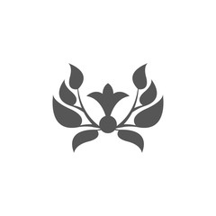 Abstract floral decoration. Leaf.