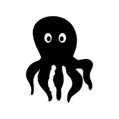 Sea octopus cartoon icon vector illustration graphic design
