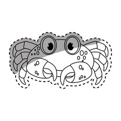 Marine crab cartoon icon vector illustration graphic design