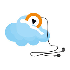 Cloud computing symbol icon vector illustration graphic