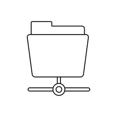 data server folder security system technology outline vector illustration eps 10