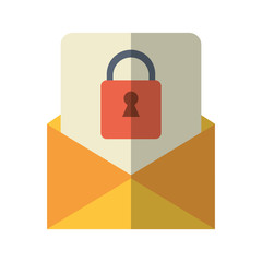 email message security system technology vector illustration eps 10