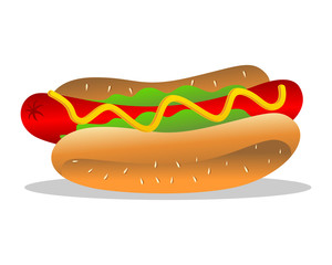 hot dog food icon