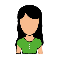 Young woman profile icon vector illustration graphic