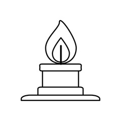 Bunsen burner flame icon vector illustration graphic design