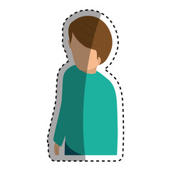 Young Man profile icon vector illustration graphic design