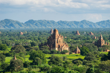 Fototapeta na wymiar Bagan pagodas and monastery after earthquake, Mandalay, Myanmar