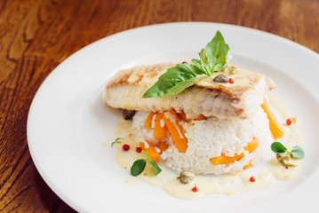 fish with rice