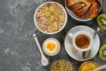 Healthy vegetarian breakfast