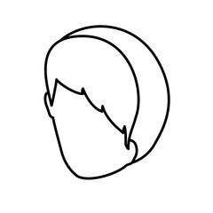 Young man head icon vector illustration graphic design
