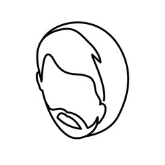 Young man head icon vector illustration graphic design