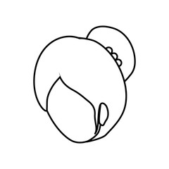 Young woman head icon vector illustration graphic design