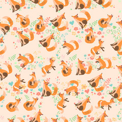 vector illustration of a cute fox