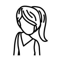 Young woman profile icon vector illustration graphic design
