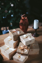 Fototapeta na wymiar New Year's gifts, souvenirs in the box