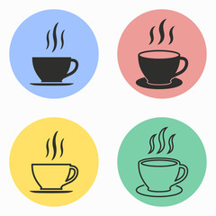 Coffee cup icon set.