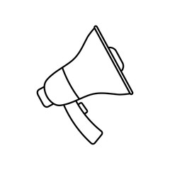 Bullhorn announce device icon vector illustration graphic design