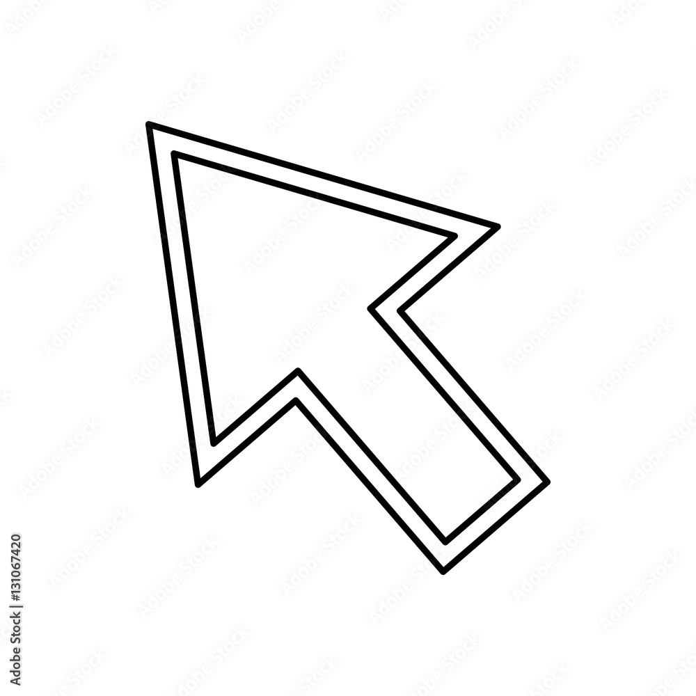 Poster isolated click cursor icon vector illustration graphic design