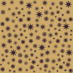 Christmas snowflakes seamless background. 