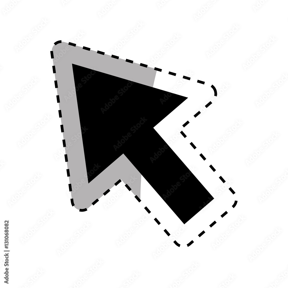 Poster isolated click cursor icon vector illustration graphic design