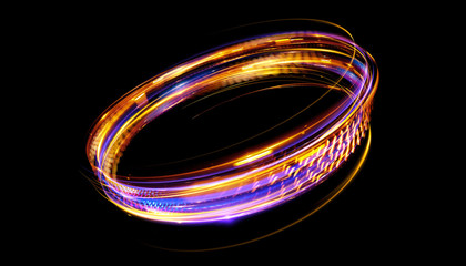 Glow effect. Ribbon glint. Abstract rotational border lines. Power energy. LED glare tape.
Luminous sci-fi. Shining neon lights cosmic abstract frame. Magic design round frame. Swirl trail effect.