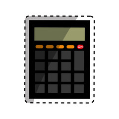 calculator math device icon vector illustration graphic design