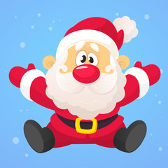 Christmas cartoon of Santa Claus. Vector illustration