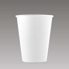 White coffee cup vector mockup