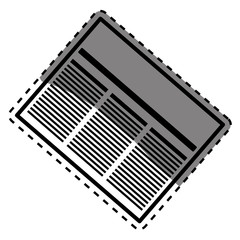 Newspaper info article icon vector illustration graphic design
