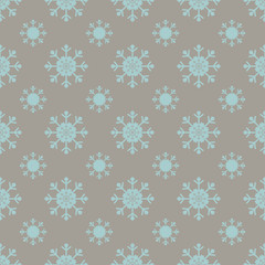 Christmas snowflakes seamless background.