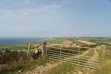 Footpath over Swyre Head on Dorset coast