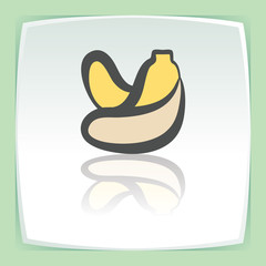 Vector outline banana fruit icon. Modern infographic logo and pictogram.