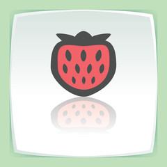Vector outline strawberry fruit icon. Modern infographic logo and pictogram.