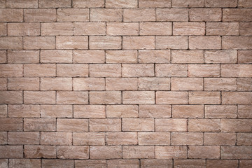 Brick wall texture or brick wall background. Closeup brick wall for design with copy space for text or image. Abstract brick wall detail.