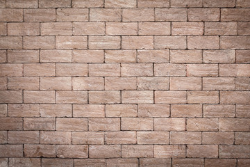 Obraz premium Brick wall texture or brick wall background. Closeup brick wall for design with copy space for text or image. Abstract brick wall detail.