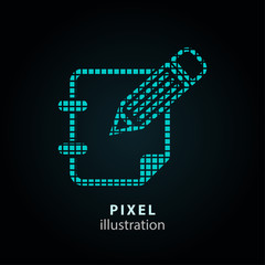 Notepad - pixel illustration.