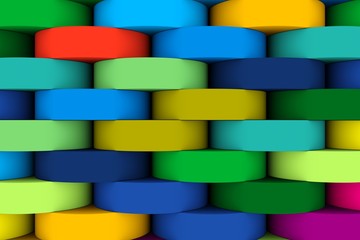 abstract background with wheel color 3d illustration