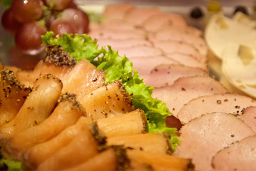 Assorted meat slices