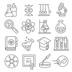 Vector icons lines set collection 