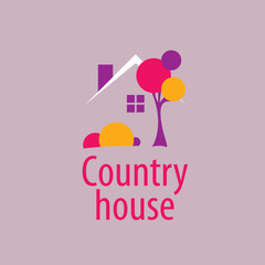 vector logo house