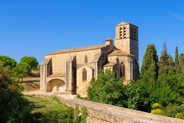 Fototapeta na wymiar Fontes Kirche Saint-Hippolyte - church Saint Hyppolyte in Fontes