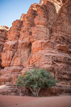 Rock formation in wadi Rum, Jordan