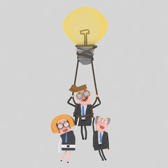 Obraz premium Teamwork idea. Custom 3d illustration contact me!