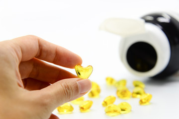 Heart shape vitamin isolated