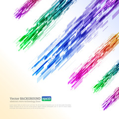 Abstract retro technology lines. Information transfer. Stream of information. Data transfer. Abstract techno background. Stock vector. eps 10