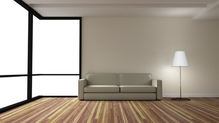 interior room 3d render