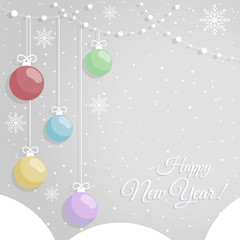 Abstract  New Year's baubles