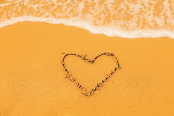 Heart-shape on the beach.